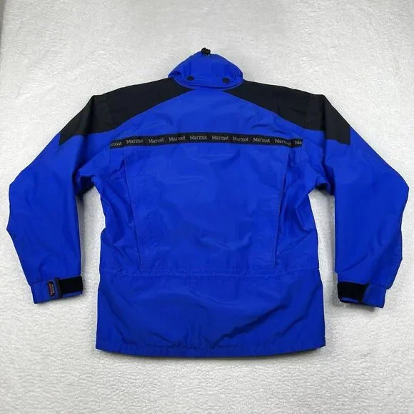 Marmot Jacket Mens Medium Blue Gore-Tex Pro Shell Full Zip Mesh Lined Outdoors‎